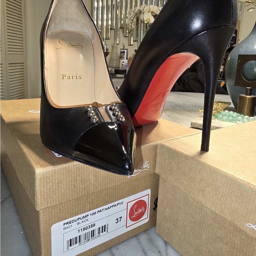 Christian Louboutin Black Heels with Red Soles